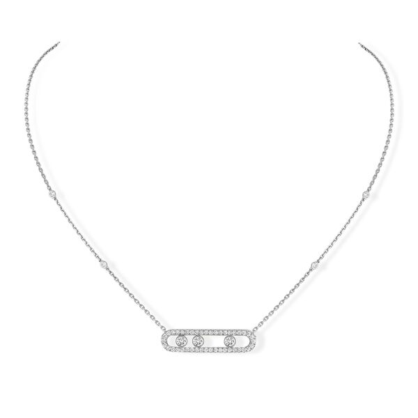 Move Classic White Gold and Diamond Pav&eacute; Pendant