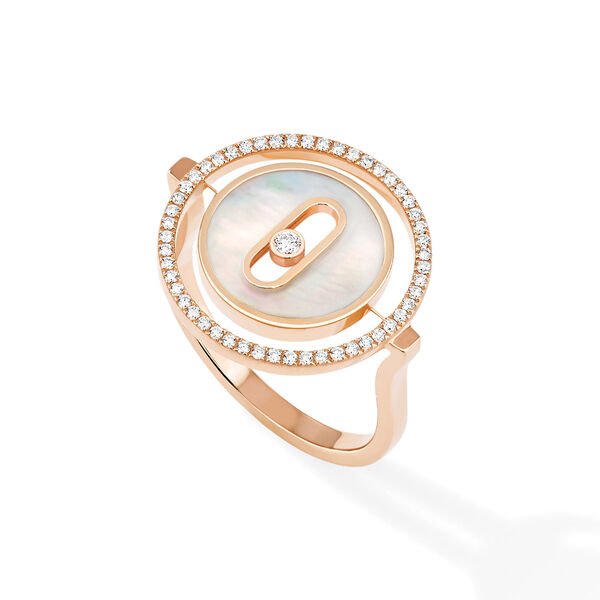 Lucky Move Small Rose Gold, Mother-of-Pearl and Diamond Ring