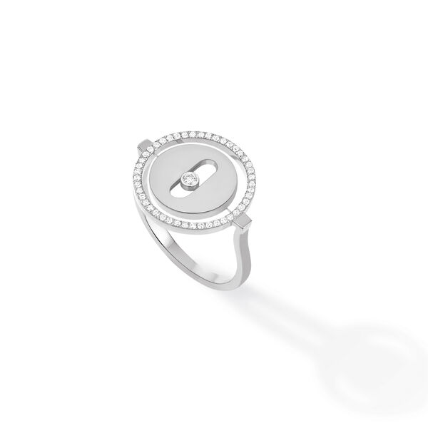 Lucky Move Small White Gold and Diamond Ring