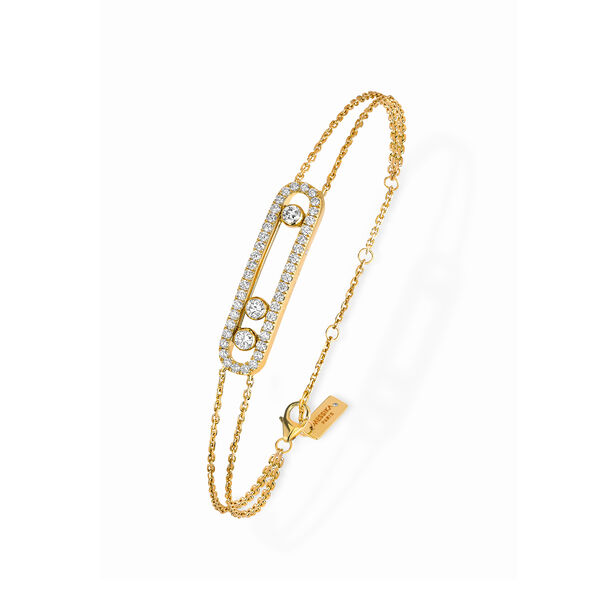 Move Classique Yellow Gold and Diamond Pav&eacute; Bracelet