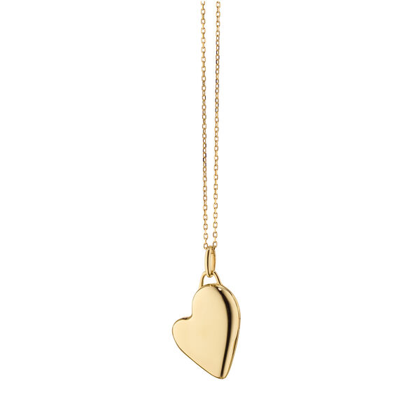 Petite Slim Lockets Yellow Gold Heart Pendant