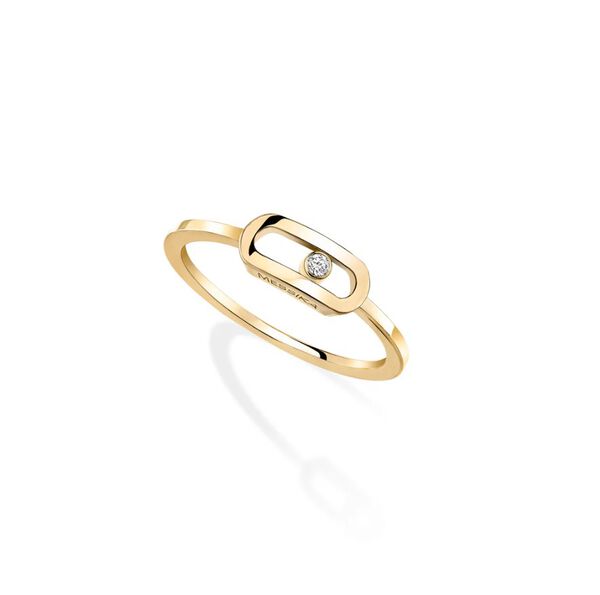 Move Uno Small Yellow Gold and Diamond Ring