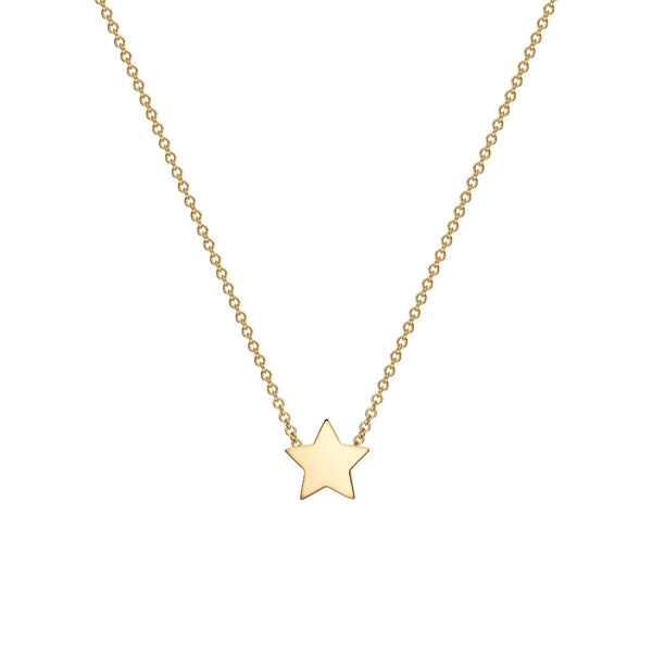 Yellow Gold Star Pendant for Kids