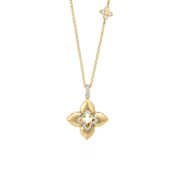 Venetian Princess Yellow Gold and Diamond Pendant
