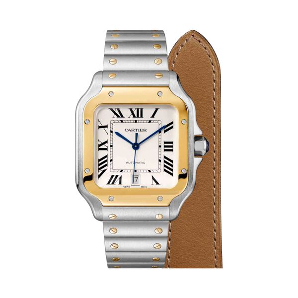 Santos de Cartier Large Automatic 40 mm Yellow Gold and Stainless Steel