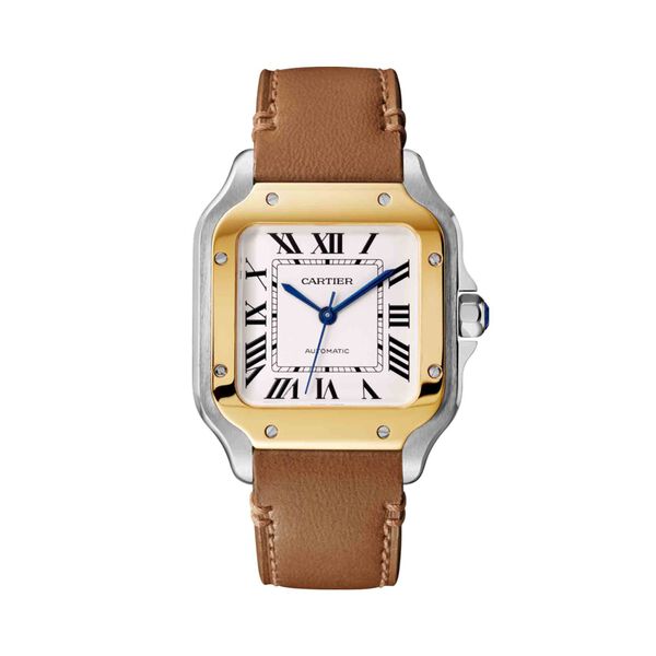 Santos de Cartier Medium Automatic 35 mm Yellow Gold and Stainless Steel