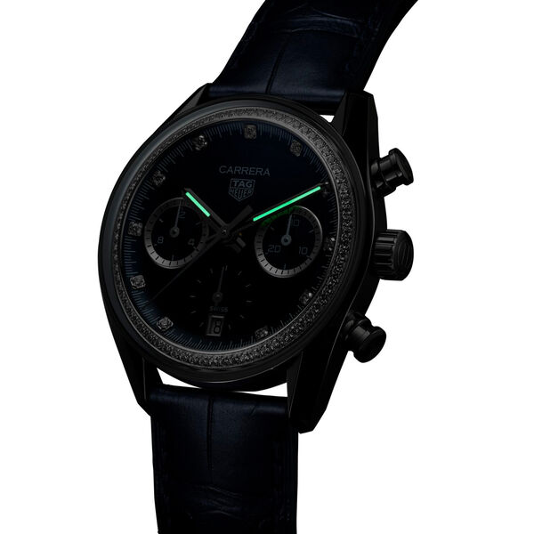 Carrera Automatic Chronograph 39 mm Stainless Steel and Diamond