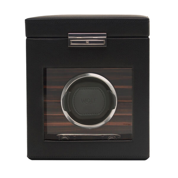 Roadster Black 1 Piece Watch Winder with Storage