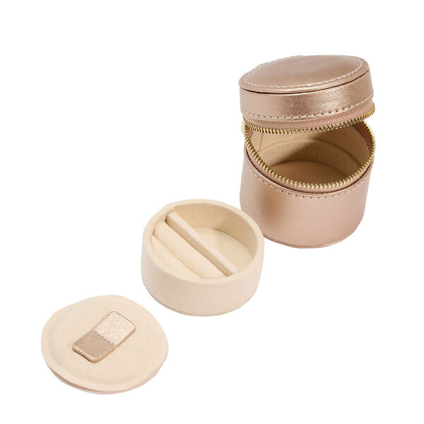 Palermo Rose Gold Jewellery and Watch Roll