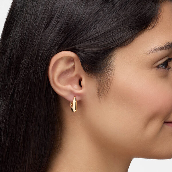 Yellow Gold Square Hoop Earrings