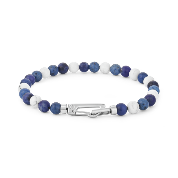 Meisterst&uuml;ck Glacier Stainless Steel and Sodalite Bracelet