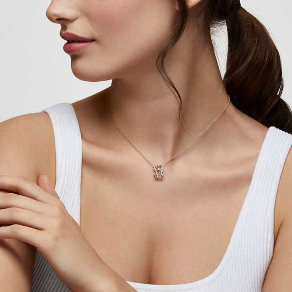 Diamond and Yellow Gold Pendant Necklace