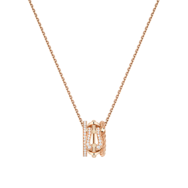 Force 10 Rise Small Rose Gold and Diamond Pav&eacute; Pendant