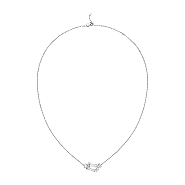 Force 10 Medium White Gold and Diamond Pav&eacute; Pendant