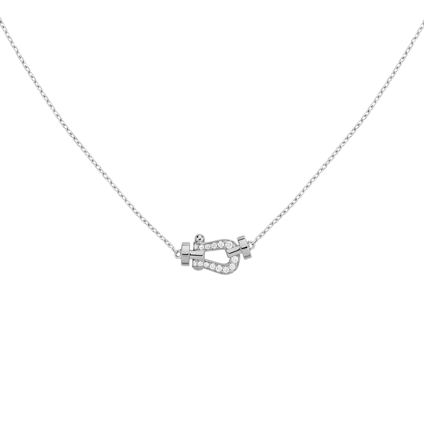 Force 10 Small White Gold and Diamond Pav&eacute; Pendant