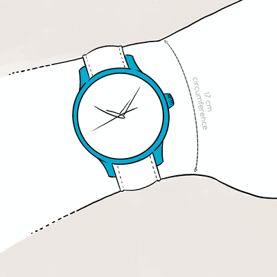 Large watch size on a 17 cm wrist circumference