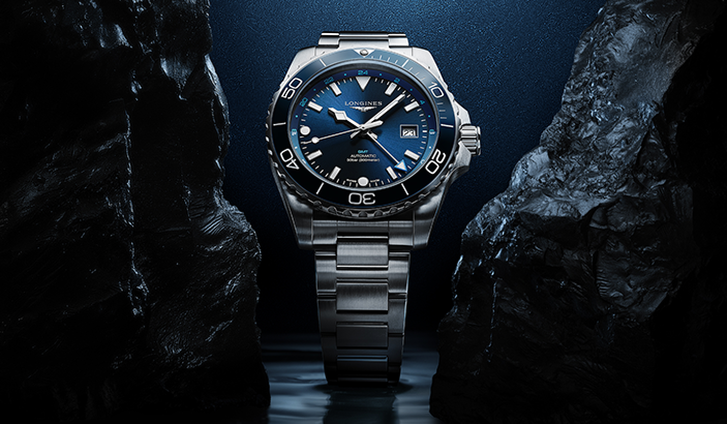 Longines Hydroconquest GMT watch.