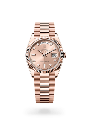 rolex Day-Date in 18 ct Everose gold, M128235-0009 - Maison Birks
