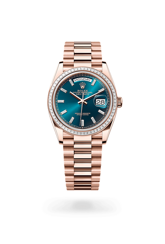 rolex Day-Date in 18 ct Everose gold, M128395TBR-0032 - Maison Birks
