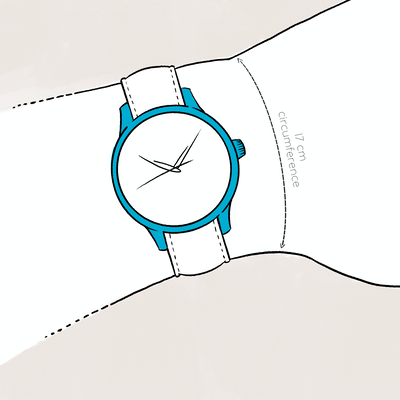 Medium size watch 17 circumference wrist 