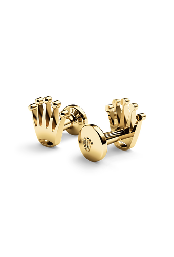 rolex-'Crown' Cufflinks-Yellow gold-A1018-Maison Birks