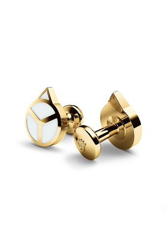 rolex-'Hand' Cufflinks-Yellow gold and luminescent material-A1028-Maison Birks
