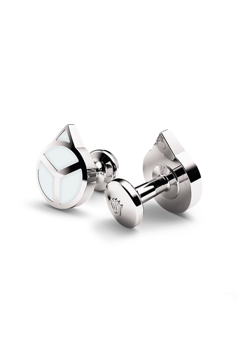 rolex-'Hand' Cufflinks-White gold and luminescent material-A1029-Maison Birks