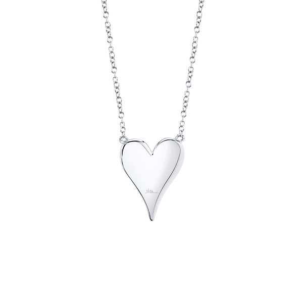 Kate White Gold and Diamond Pav&eacute; Heart Pendant