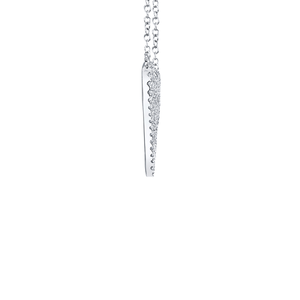 Kate White Gold and Diamond Pav&eacute; Heart Pendant